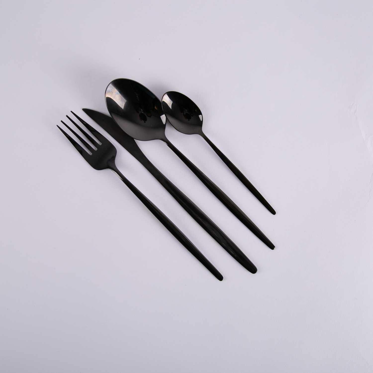 

rothana cutlery set16, Black