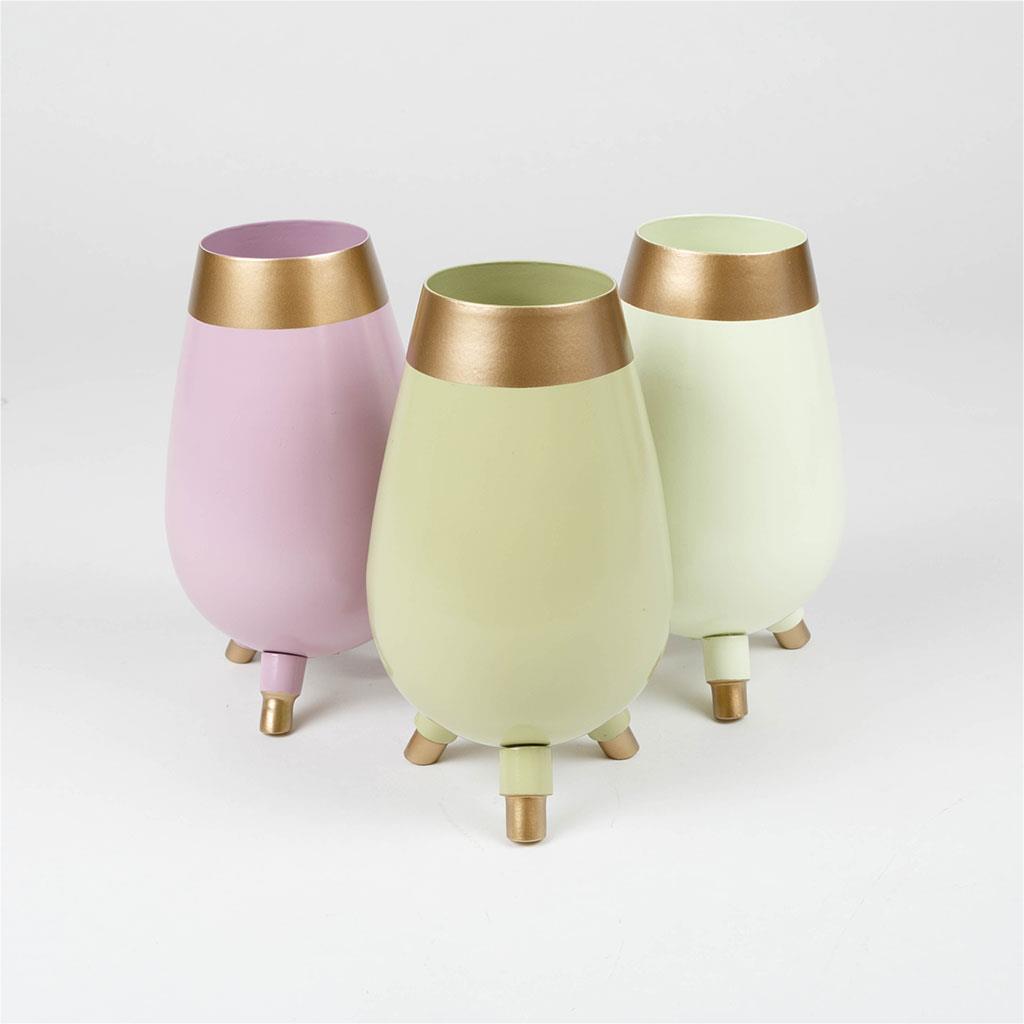Metal cylinder candle holder from Azha