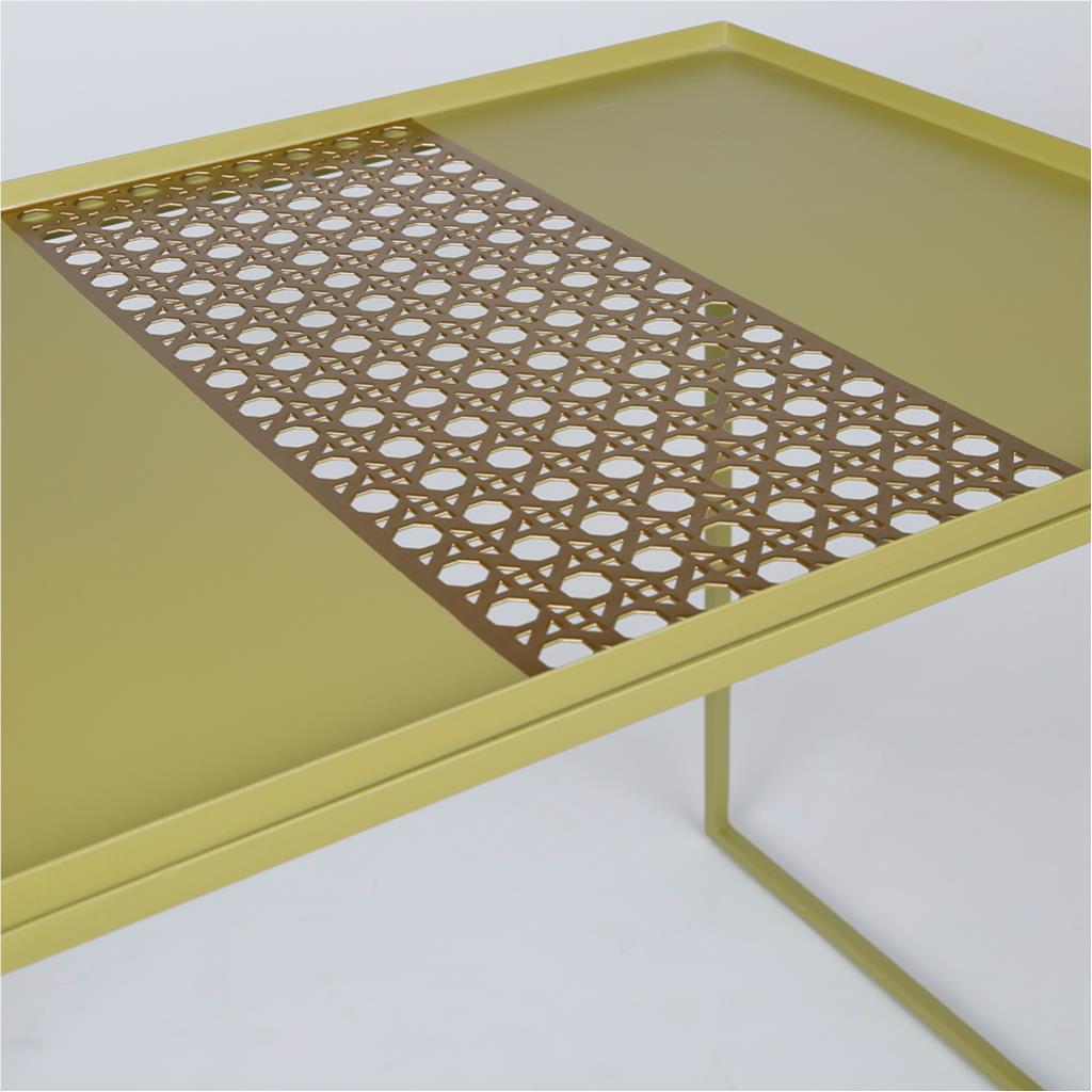 Rectangular side table of two pieces from rattan