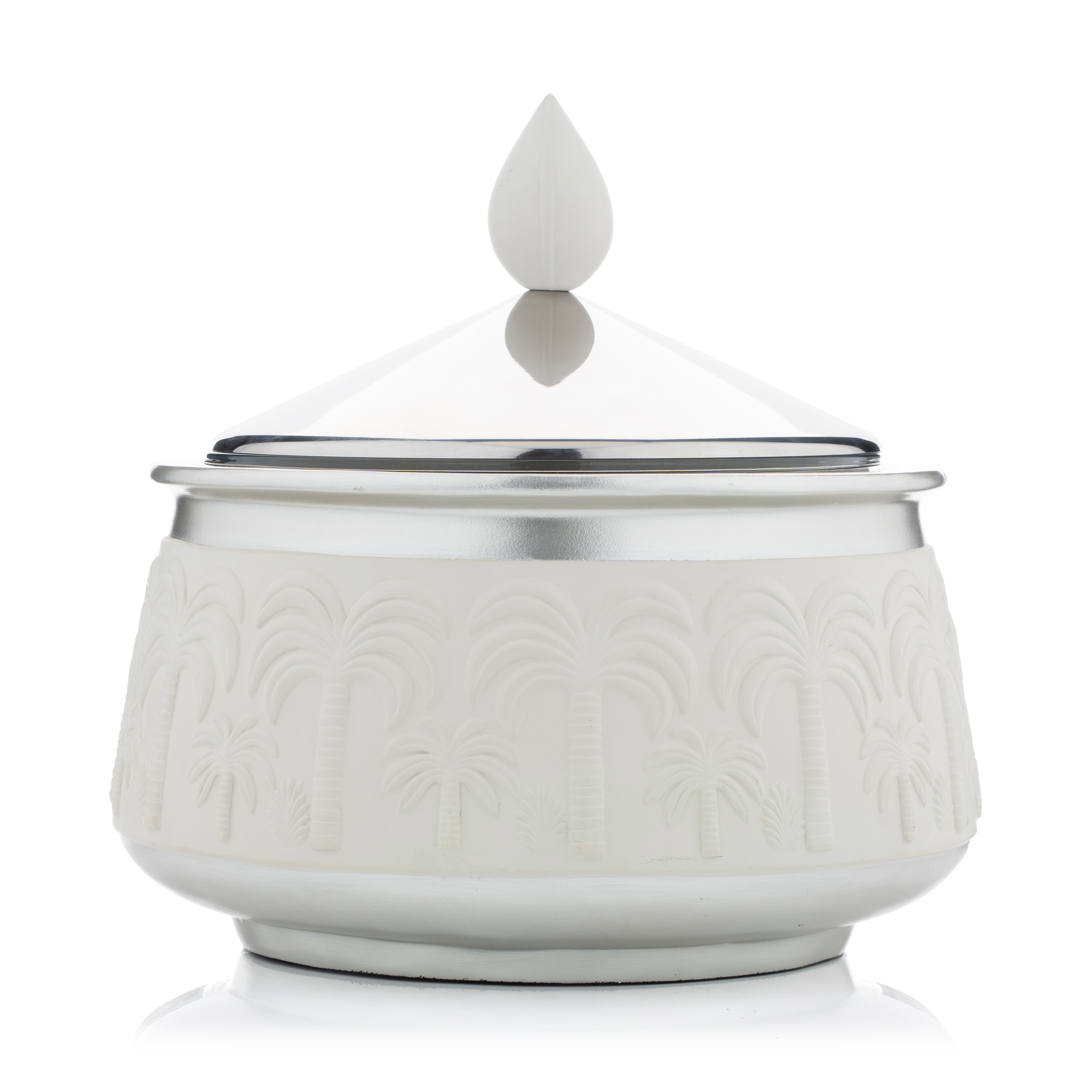 Beige Food Warmer 2.8 Liters with Silver Lid from Malath