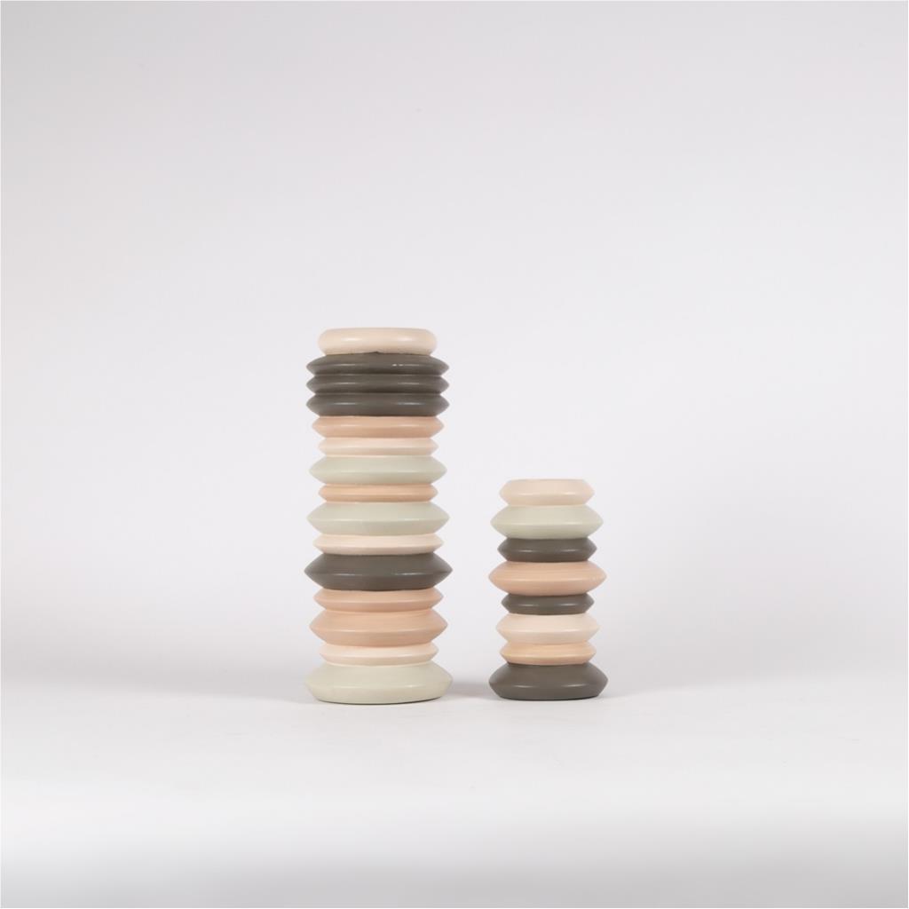 Wooden decor vase