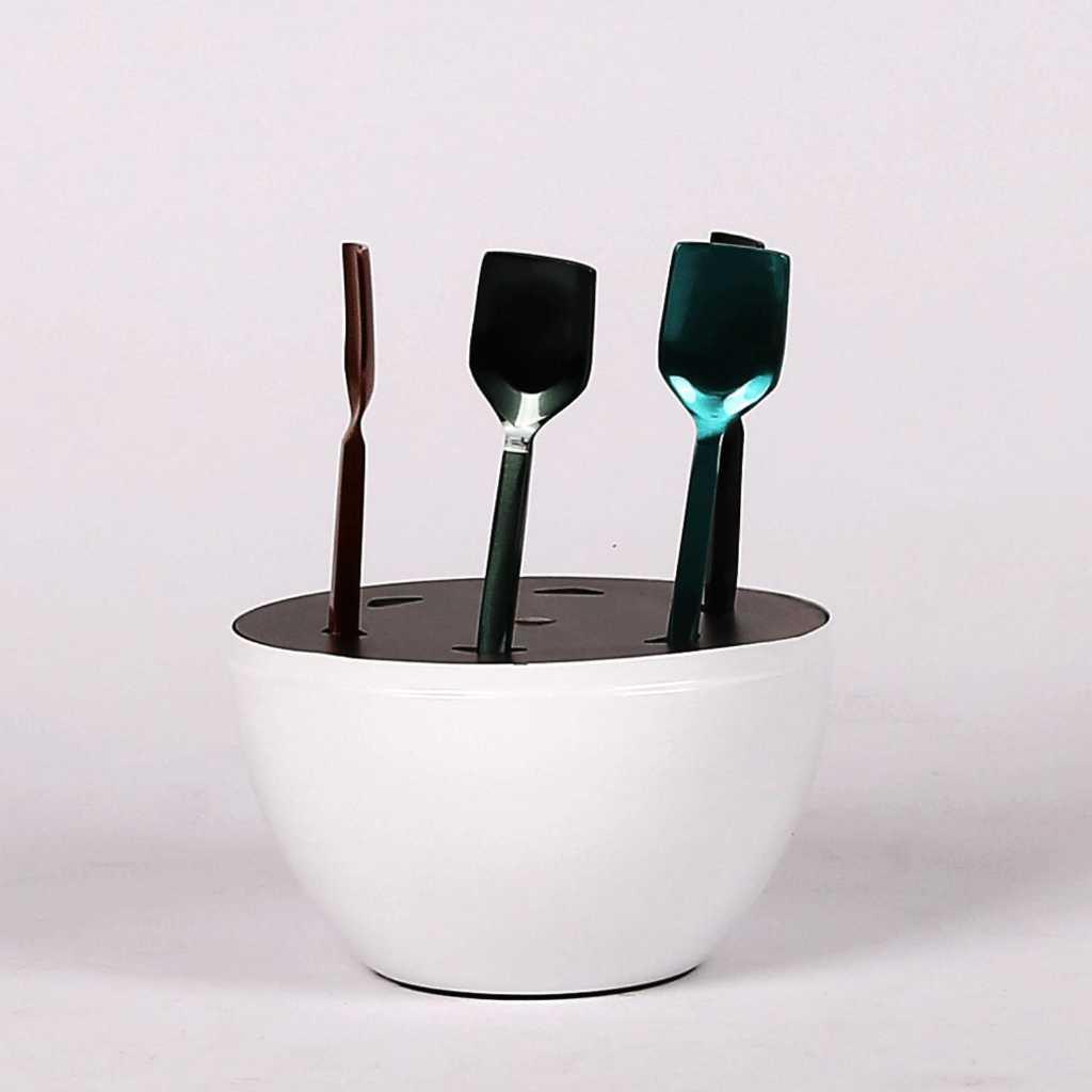 

cutlery stand, White black