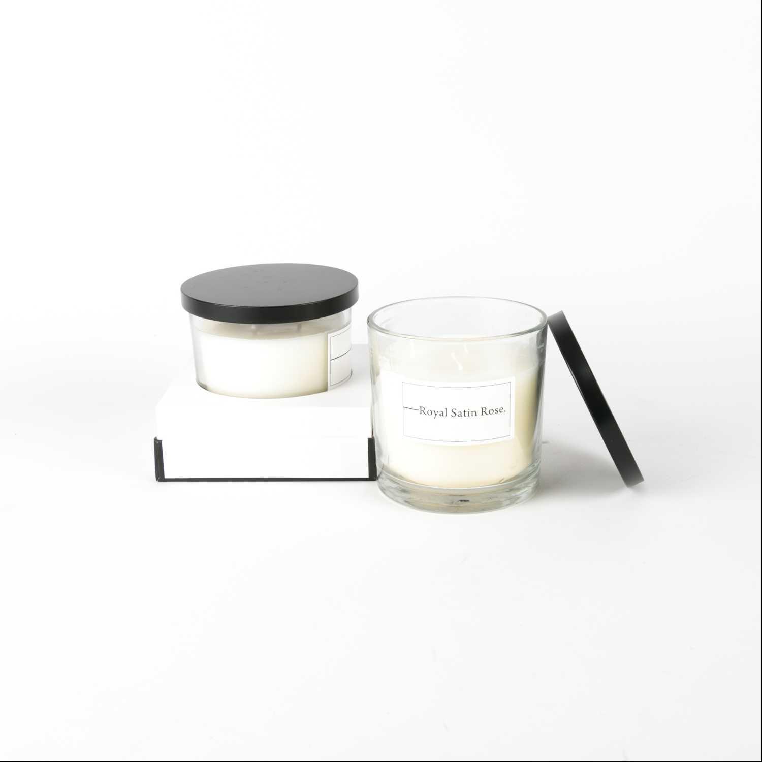Scented Glass Tin Candle Blue gold