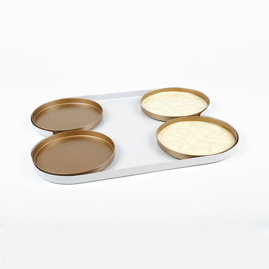 serving tray with four coasters from Azha