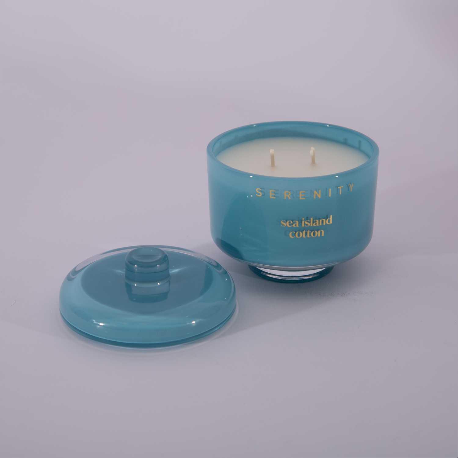 

amaya scented glass tin candle, Sky blue sky blue