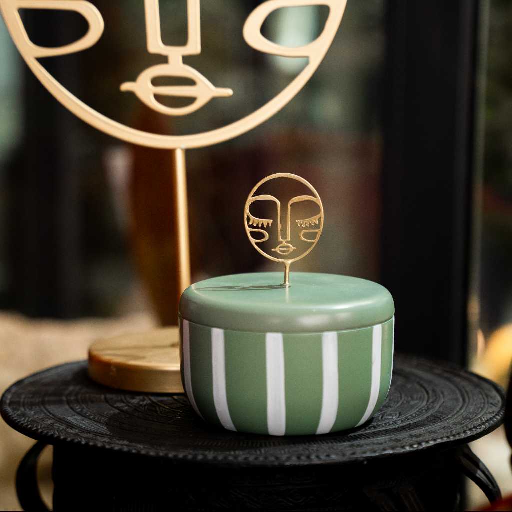 Box With Lid face From Jade