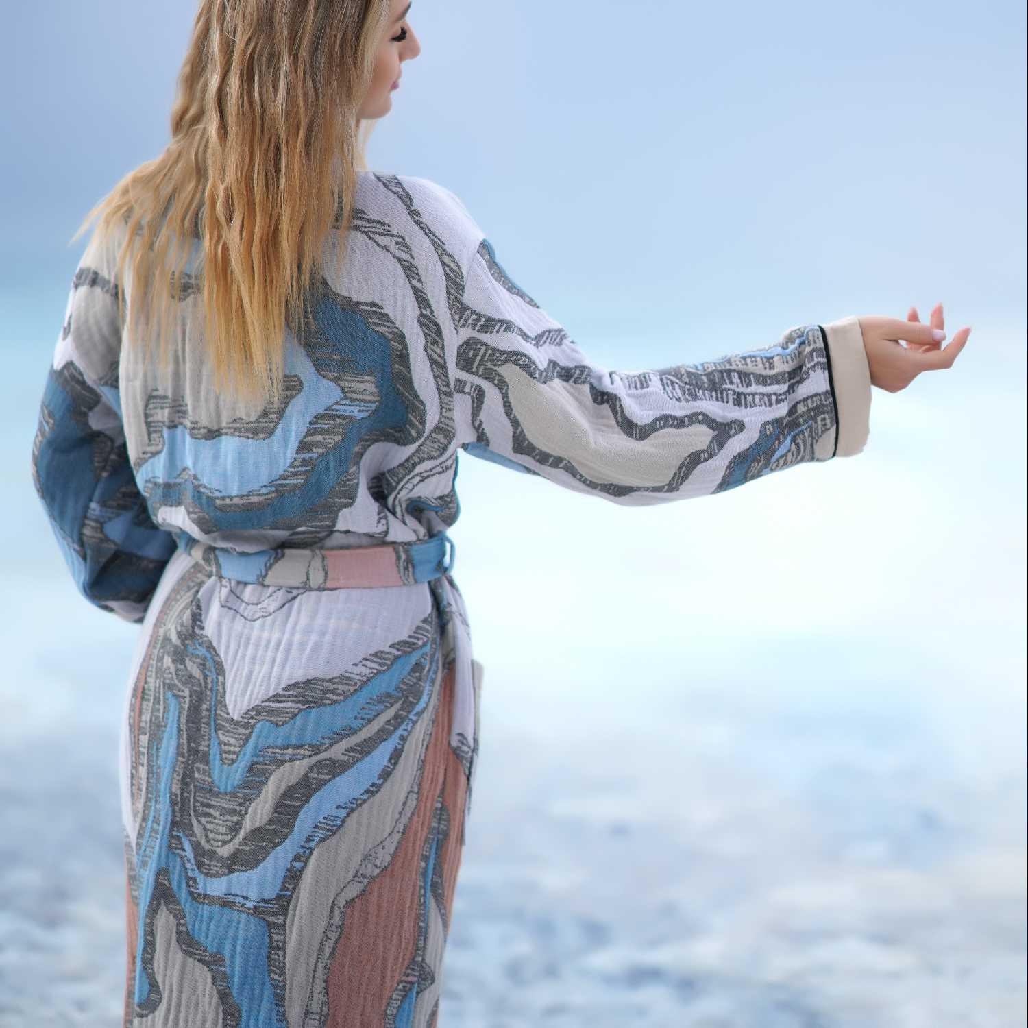Aurora Bathrobe Blue