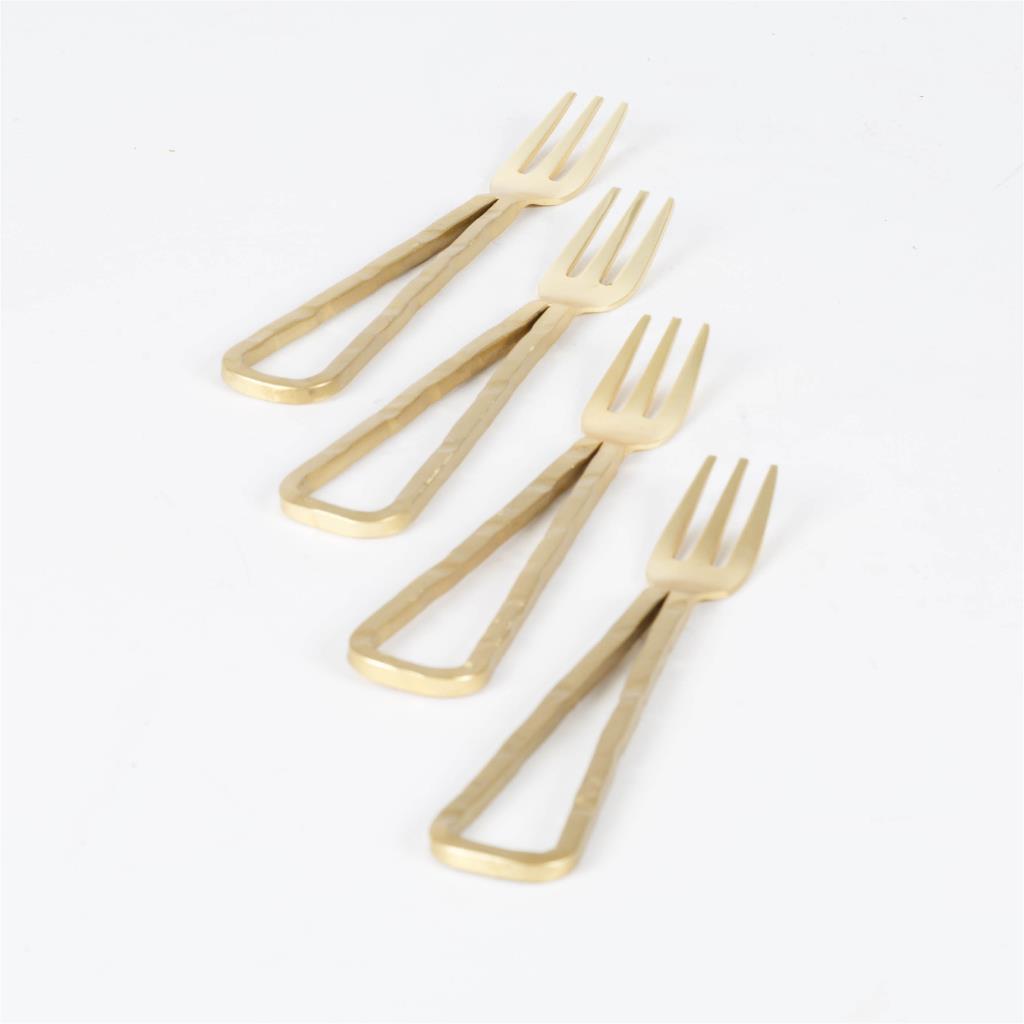 Small forks gold set of 4