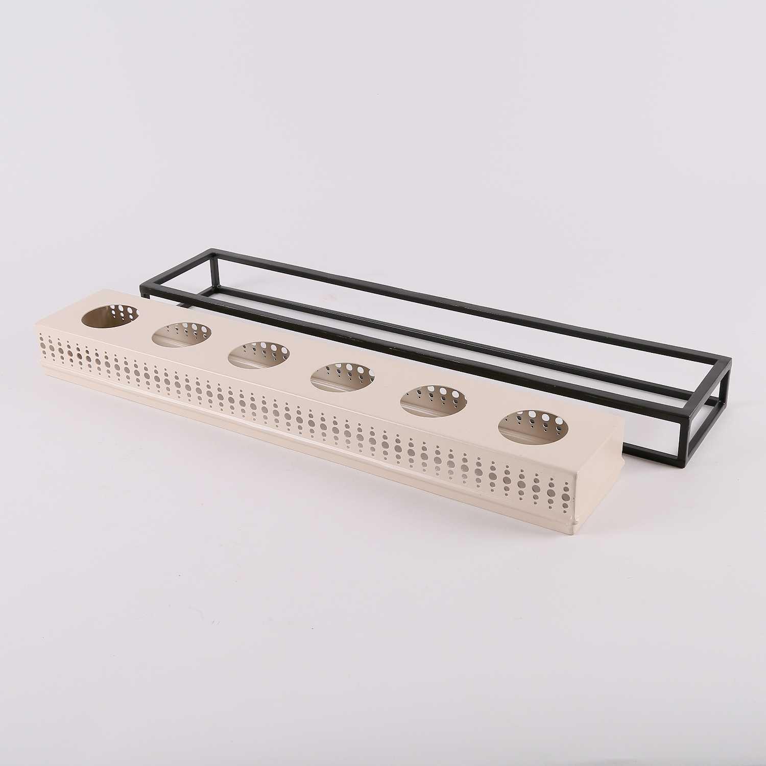White steel cup holder