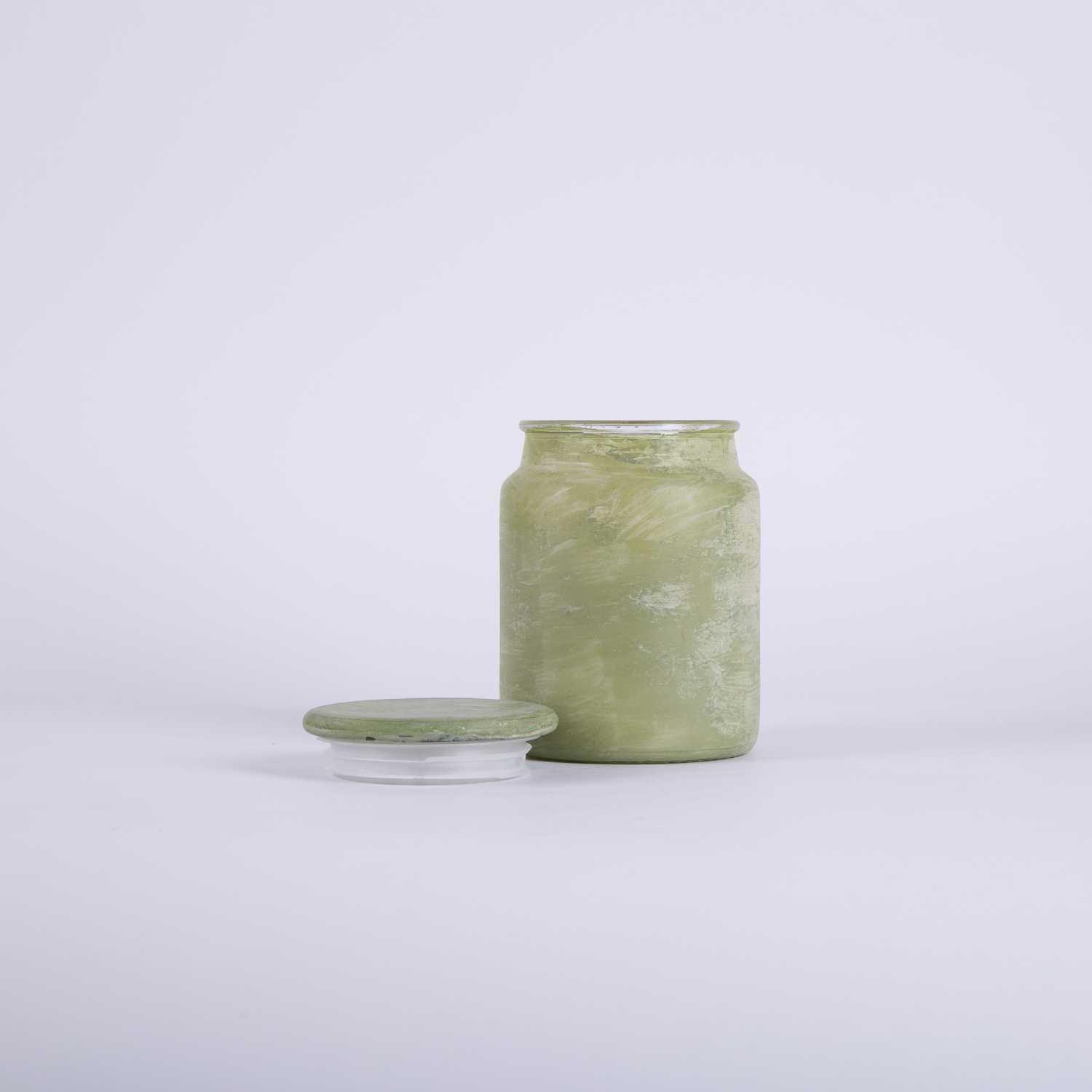 شمعة زجاجية معطرة  عنبر الباتشولي