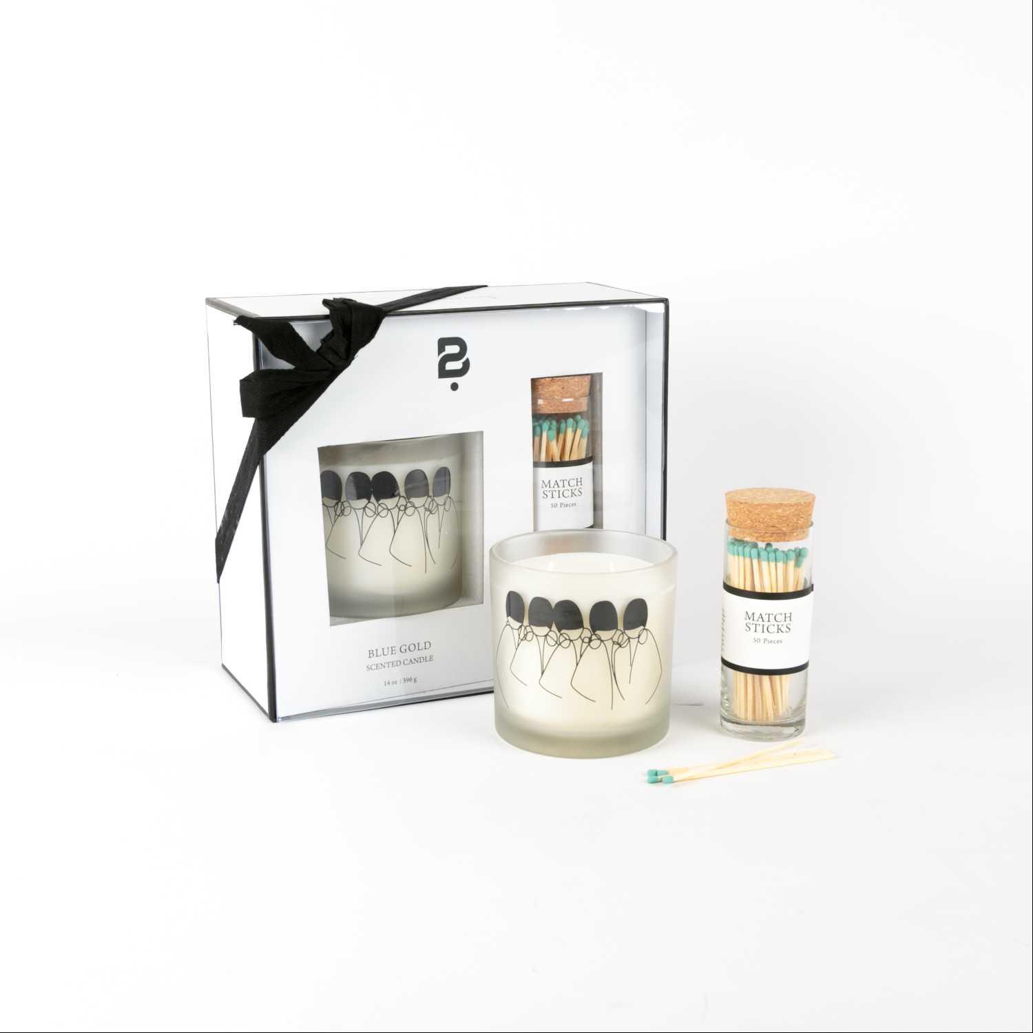 طقم شمعة زجاجية معطرة أويسس