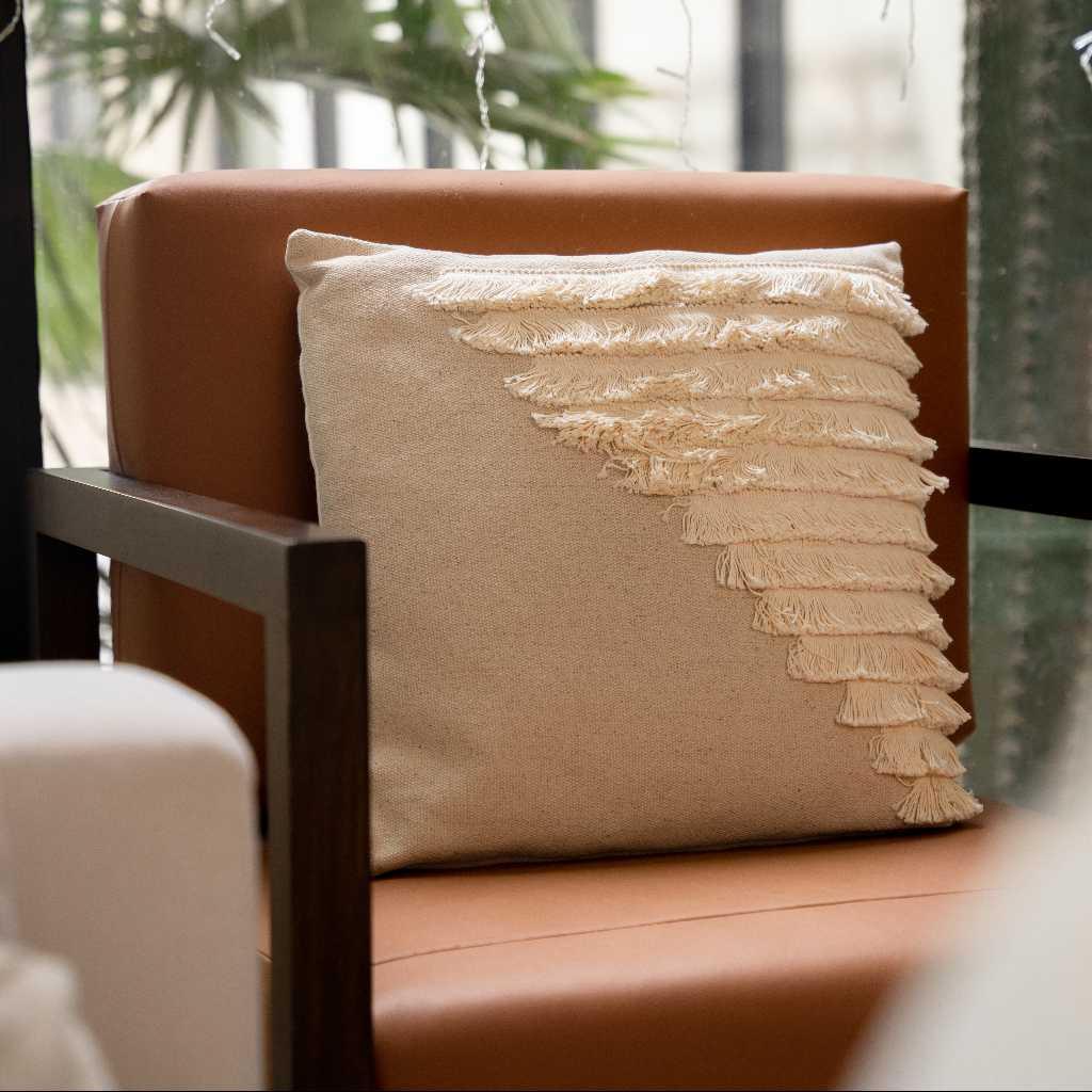 Cushion + Cover bohemian white pattern