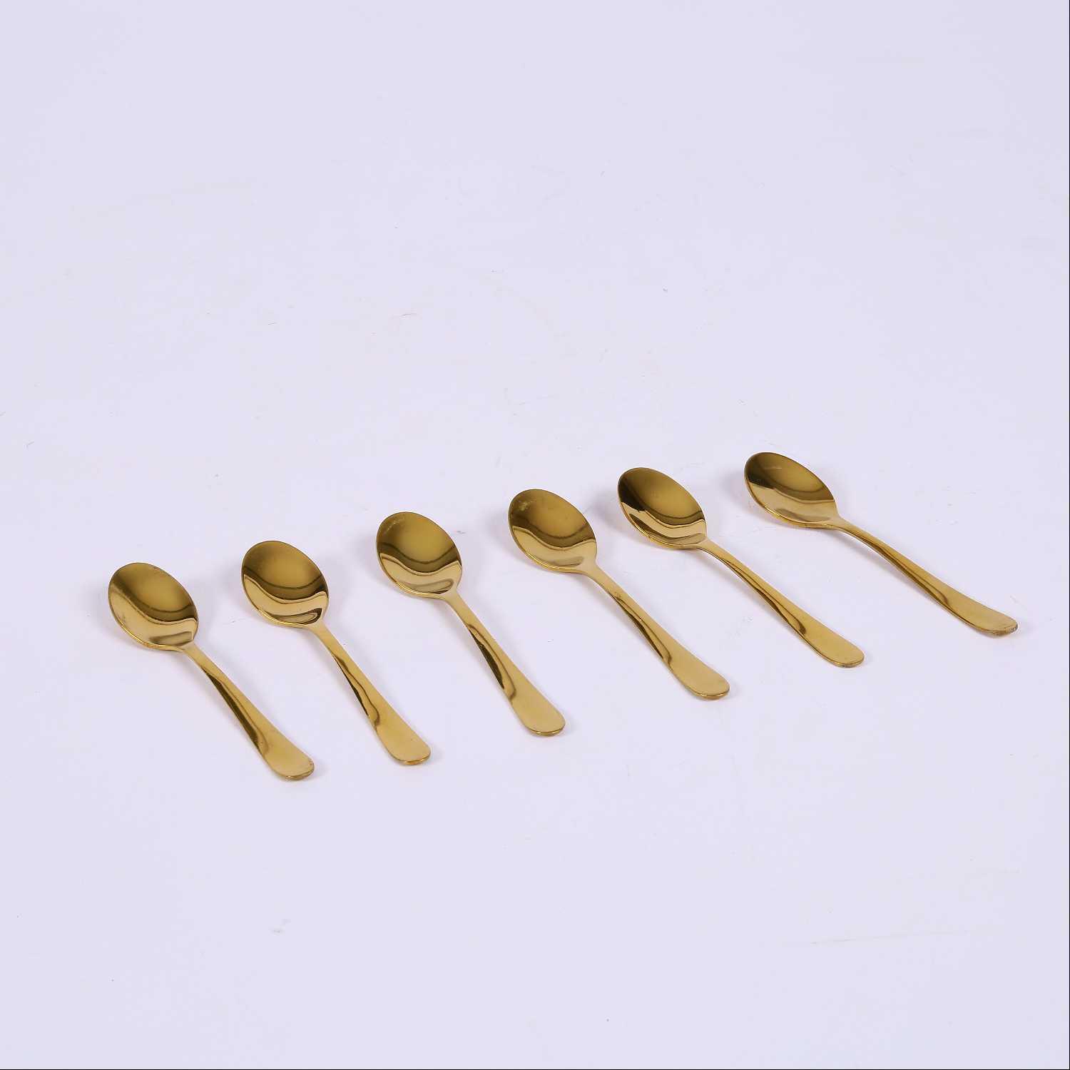 6 Pc Coffee Spoon - Gold