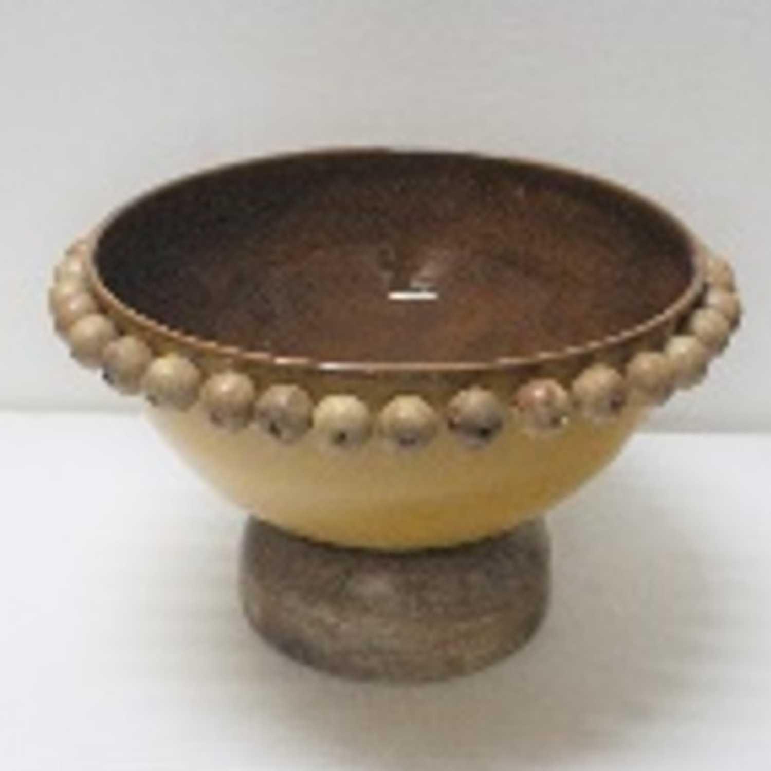 Bowl with Stand Terracotta - L