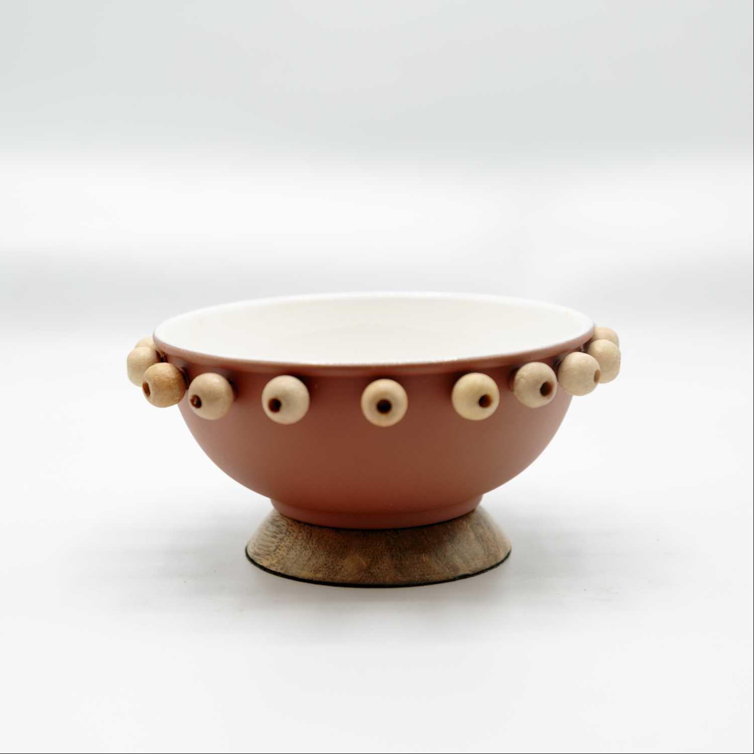 Bowl with Stand Terracotta - L