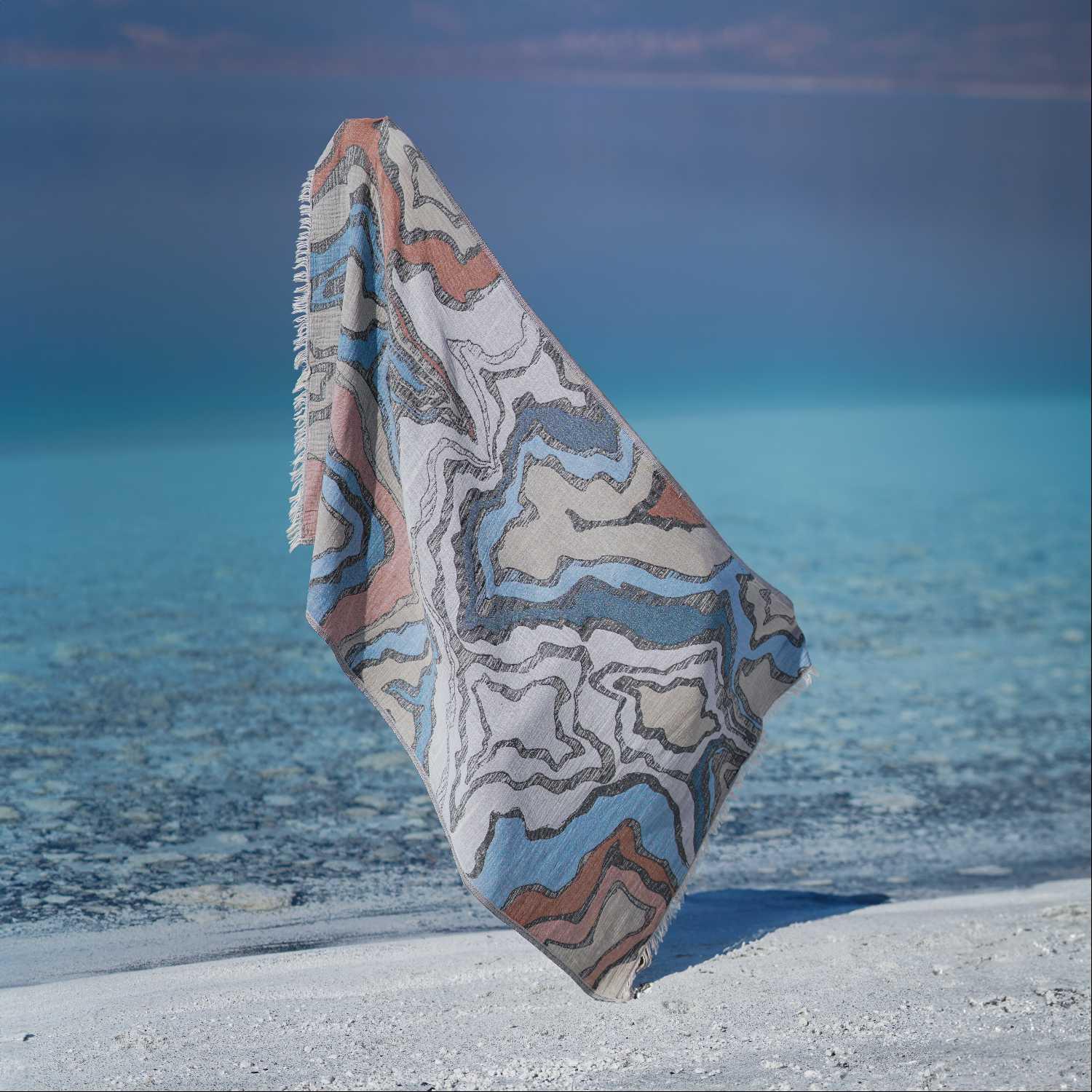 Aurora Beach Mat Blue