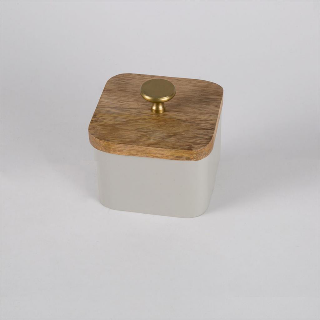 Metal storage box with lid
