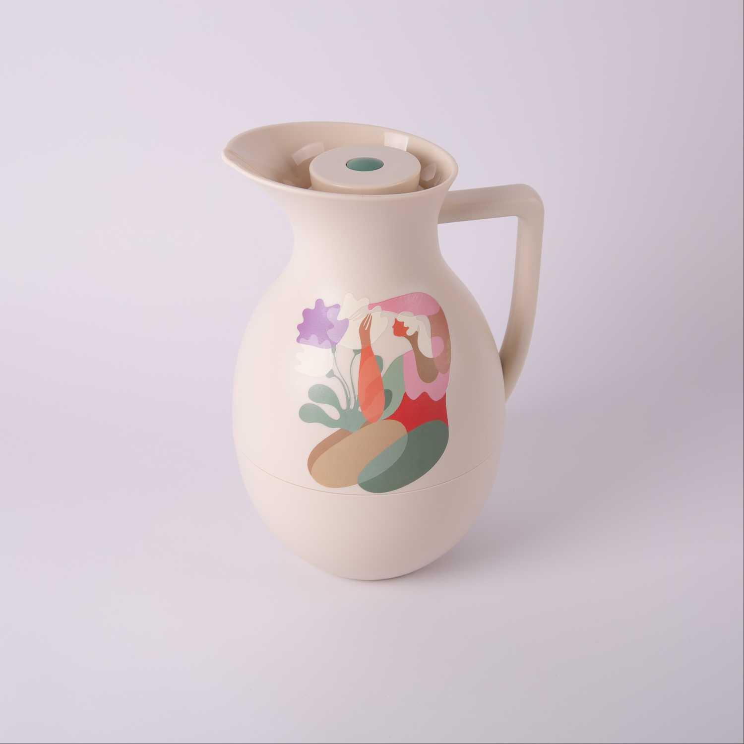 

vacuum flask from viola, Beige multi colour