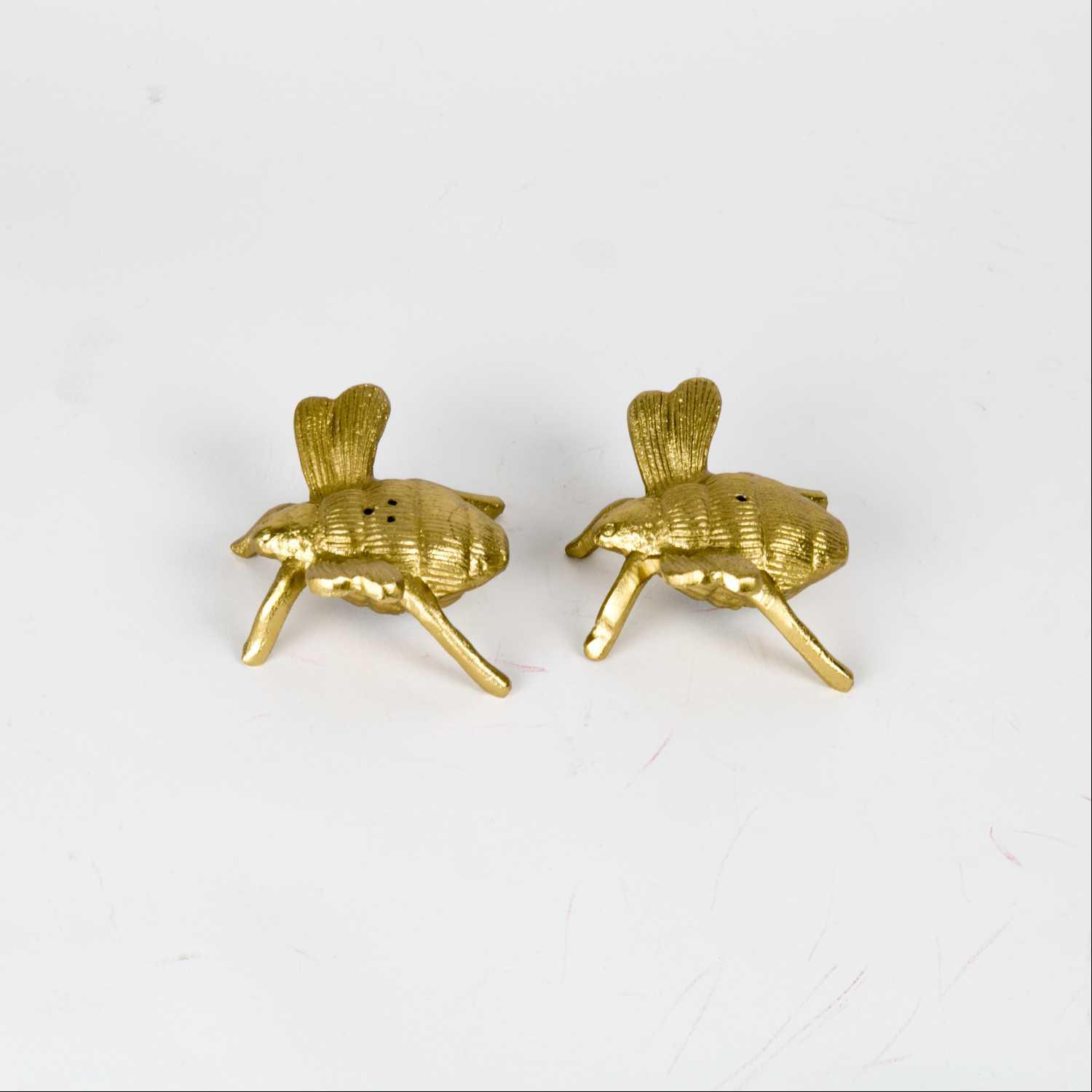 Gaia Salt And Pepper Shaker Set/2 Gold