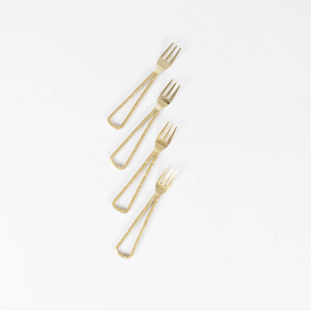Small forks gold set of 4