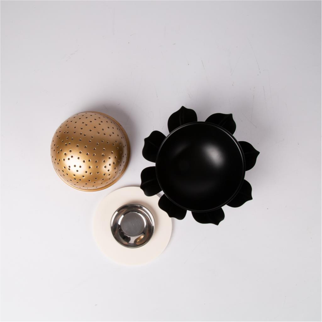 Metal flower shaped mabkhara Lotus